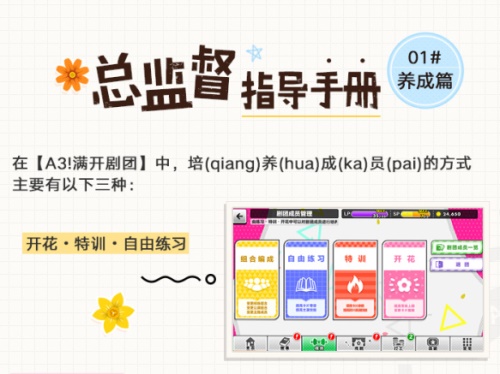 《A3!满开剧团》总监督指导手册！卡牌养成全攻略！