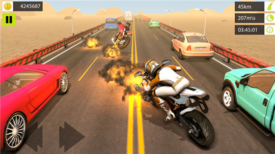 公路摩托车赛车3D截图
