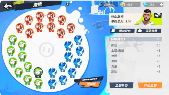 全明星街球派对努尔基齐潜能推荐 全明星街球派对努尔基齐潜能加点