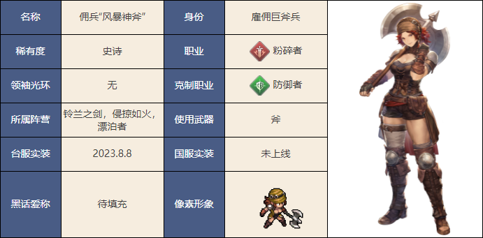 铃兰之剑风暴神斧怎么样 铃兰之剑风暴神斧技能介绍