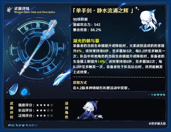 原神静水流涌之辉满级属性怎么培养 原神静水流涌之辉满级属性培养方法
