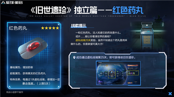 星球重启红色药丸怎么获得 星球重启红色药丸获取方法