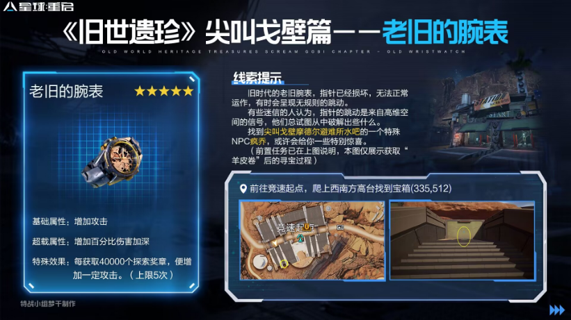 星球重启老旧的腕表怎么获得 星球重启老旧的腕表获取方法