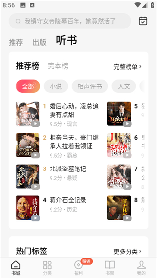 红果小说听书